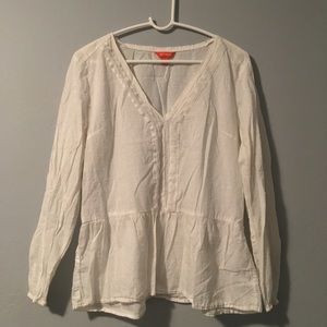 Light cotton white peplum top